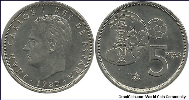 Spain 5 Pesetas 1980(81)