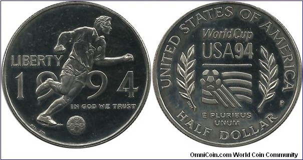 USA ½ Dollar 1994P-World Football Cup