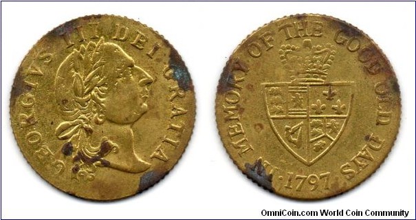 King George III Spade Guinea Gaming Token