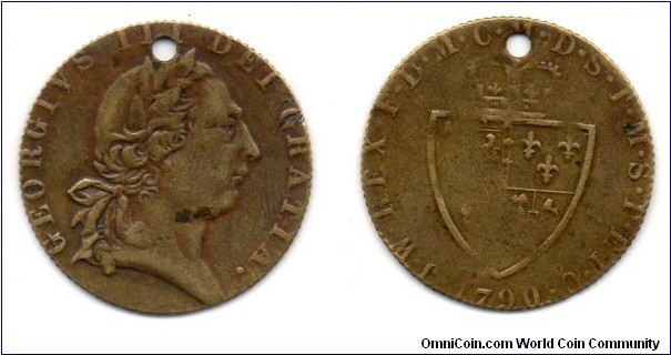 King George III Spade Guinea Gaming Token