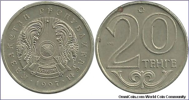 Kazakhstan 20 Tenge 1997