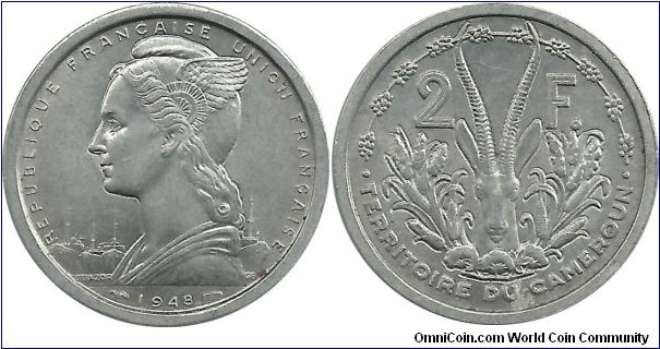 Cameroun-French 2 Francs 1948