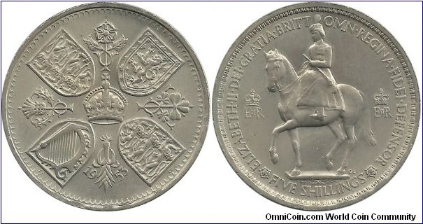 UnitedKingdom 5 Shillings 1953