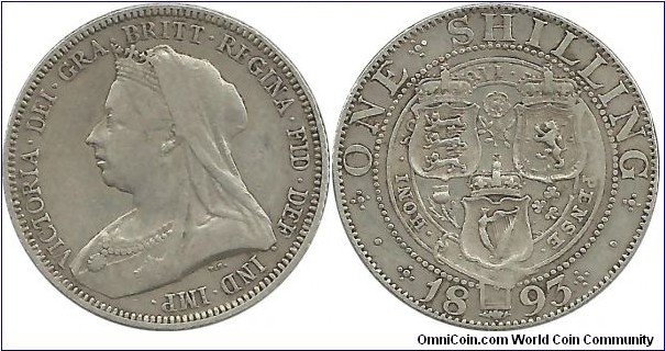 GreatBritain 1 Shilling 1893