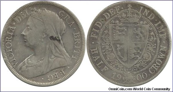 GreatBritain ½ Crown 1900