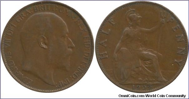 GreatBritain ½ Penny 1909