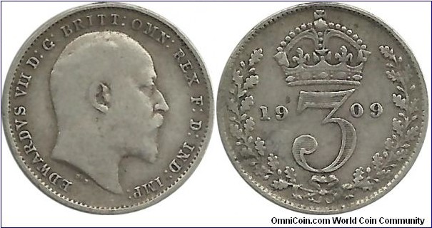 GreatBritain 3 Pence 1909
