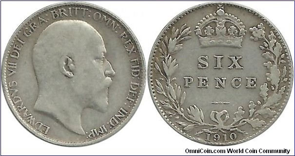 GreatBritain 6 Pence 1910