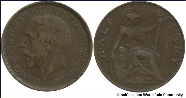 GreatBritain ½ Penny 1912