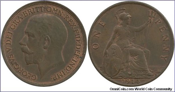 GreatBritain 1 Penny 1914