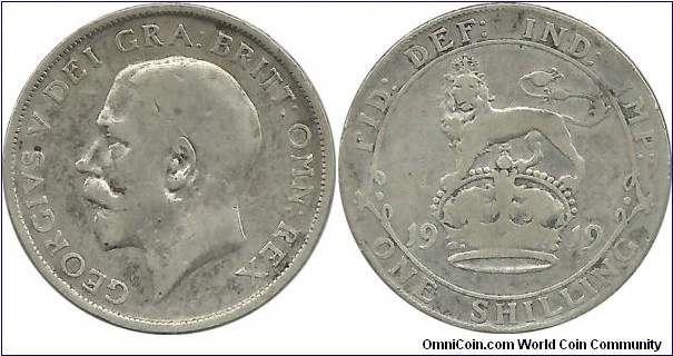 GreatBritain 1 Shilling 1919