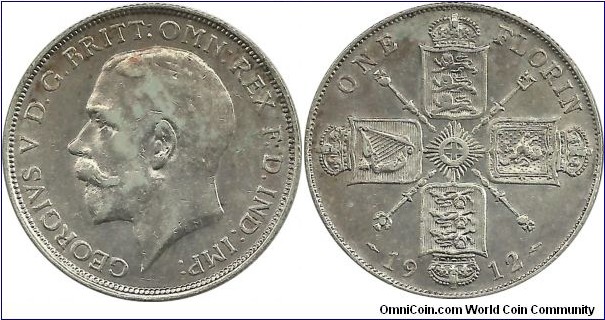 GreatBritain 1 Florin 1912