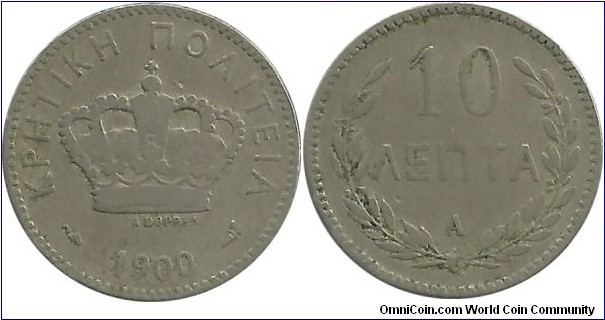 CreteIsland 10 Lepta 1900A