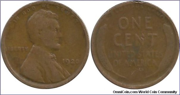 USA 1 Cent 1920