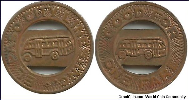 Exonumia America - El Paso City Lines Inc
