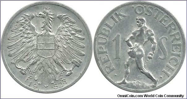 Austria 1 Schilling 1952