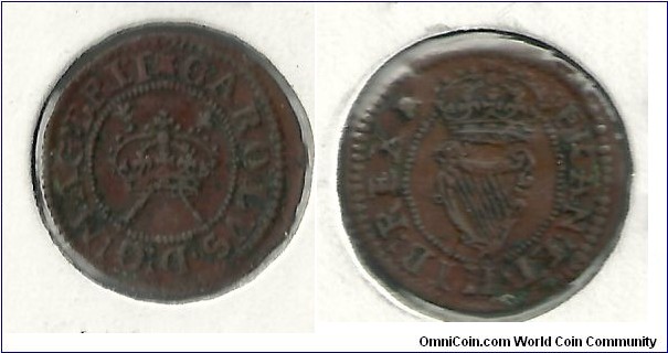 Farthing of Charles I. Minted from 1625-1649.