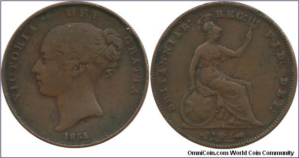 GreatBritain 1 Penny 1855