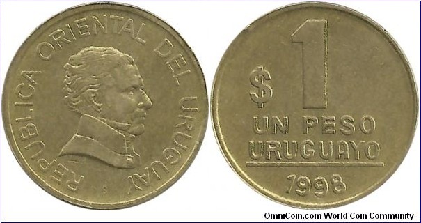 Uruguay 1 Peso Uruguayo 1998