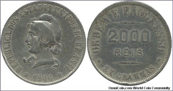 Brasil 2000 Reis 1906
