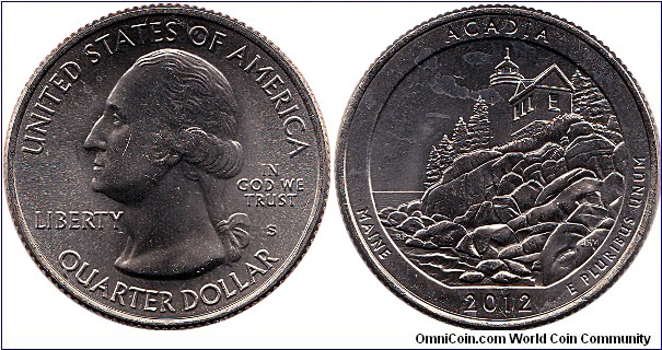 2012S Maine Acadia quarter