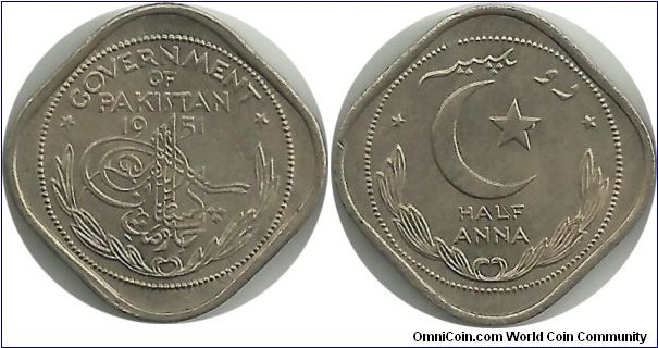 Pakistan ½ Anna 1951