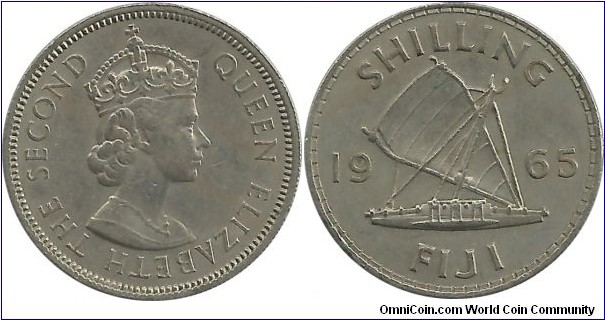 Fiji 1 Shilling 1965