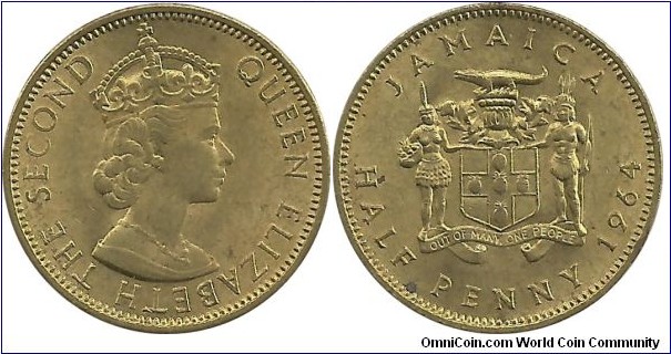 Jamaika ½ Penny 1964