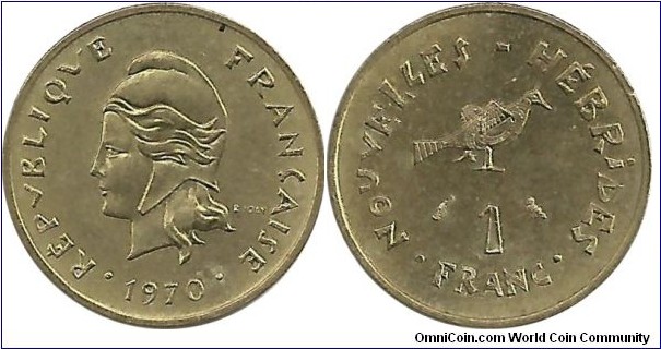 NewHebrides 1 Franc 1970