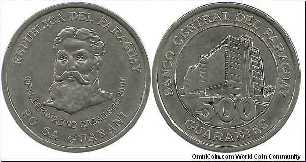 Paraguay 500 Guaranies 2006