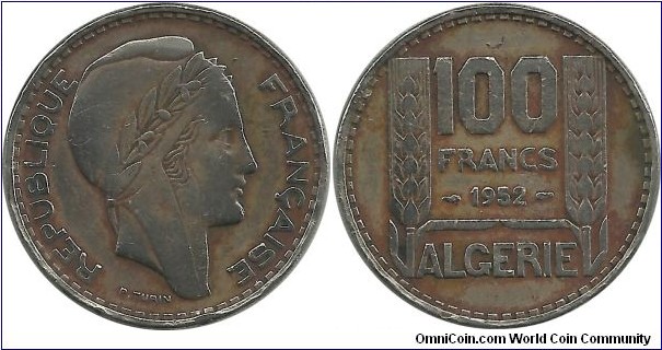 Algeria-French 100 Francs 1952