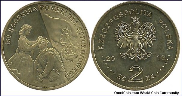 Poland 2 Zlote 2013-150th Anniversary of the January 1863 Uprising