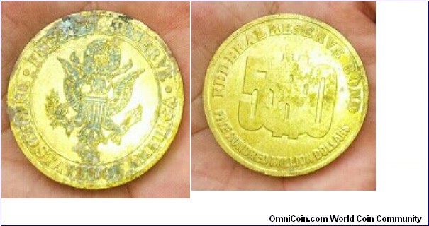 Gold Coin Treaty Of Versailles FRB G7 USD500 Million. Asking Price USD5 Million- Nego. Call +601115484007