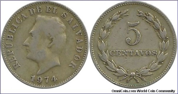 ElSalvador 5 Centavos 1974