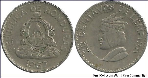 Honduras 20 Centavos 1967