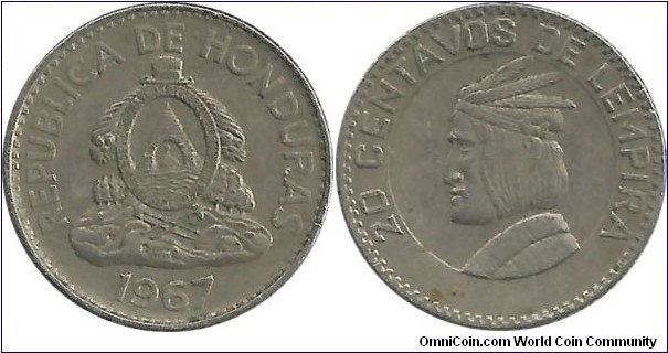 Honduras 20 Centavos 1967