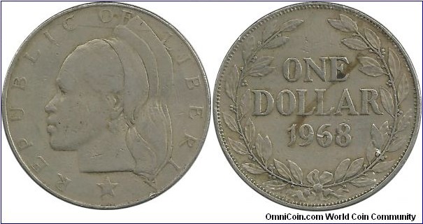 Liberia 1 Dollar 1968
