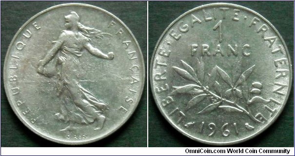 France 1 franc.
1961