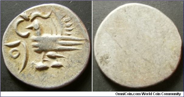 Cambodia 1847 1/8 tical. Weight: 1.45g. 