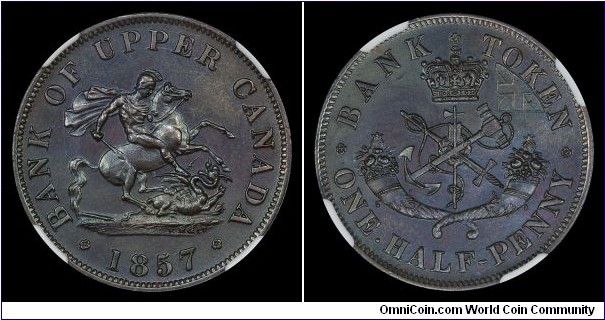 Bank of Upper Canada One Half-penny
