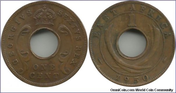 EastAfrica 1 Cent 1950