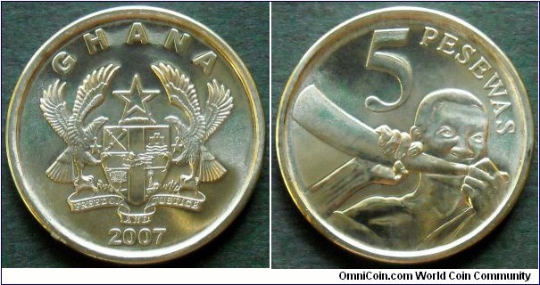 Ghana 5 pesewas.
2007