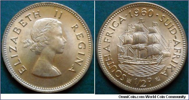 Union of South Africa 1/2 penny.
1960