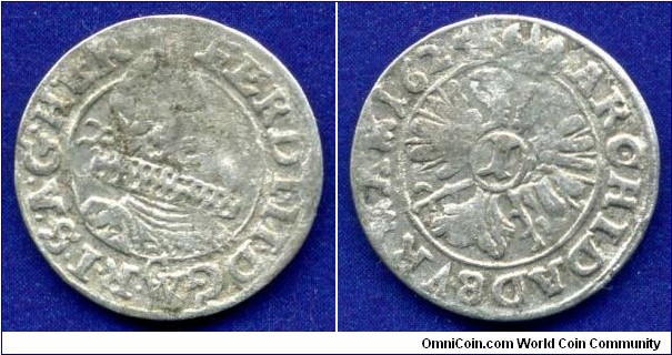 1 kreutzer.
Ferdinand II (1619-1637), Emperor of Holy Roman Empire.
Mint - ?


Ag.