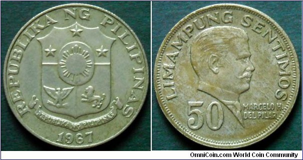 Philippines 50 sentimos.
1967