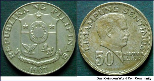 Philippines 50 sentimos.
1967