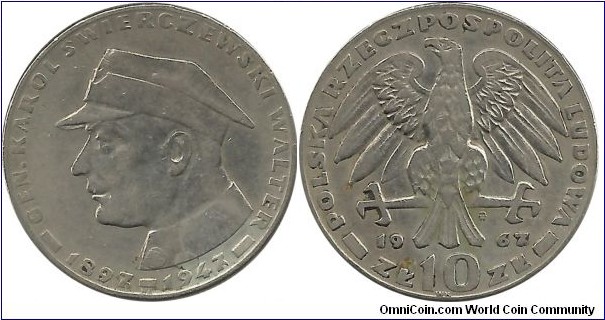 Poland 10 Zloty 1967