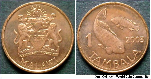 Malawi 1 tambala.
2003