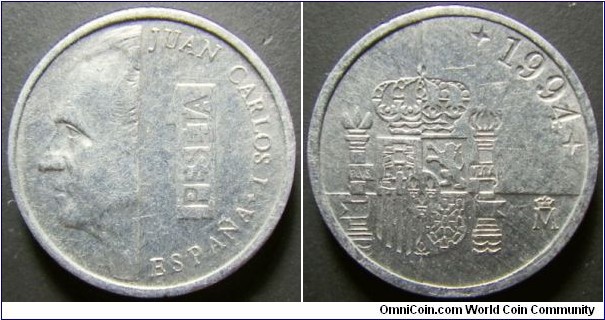 Spain 1994 1 peseta. Weight: 0.52g. 