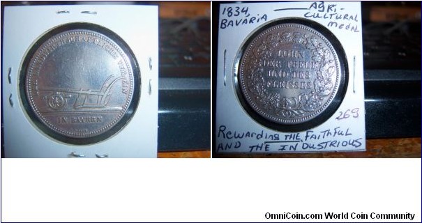 Bavaria, agricultural medal.